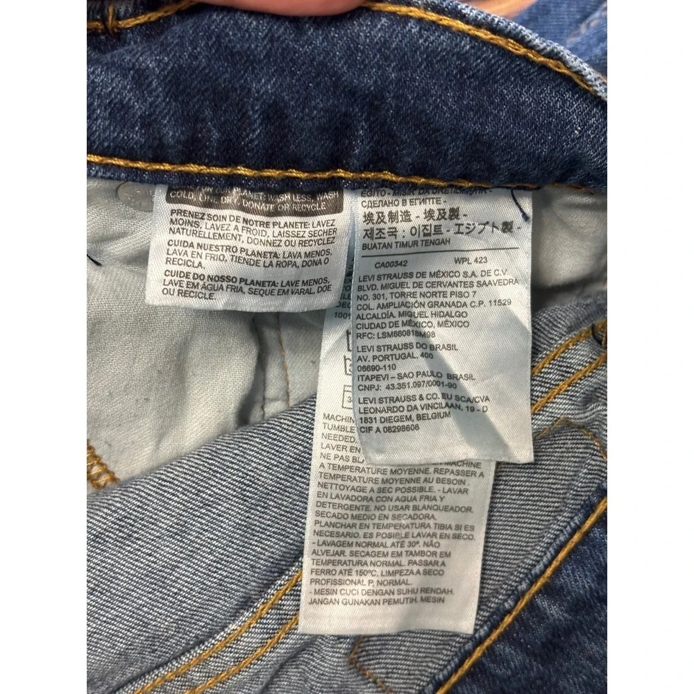 Levis 527 Jeans Mens 36x30 Blue Slim Bootcut Wash Denim Western Cowboy Rodeo